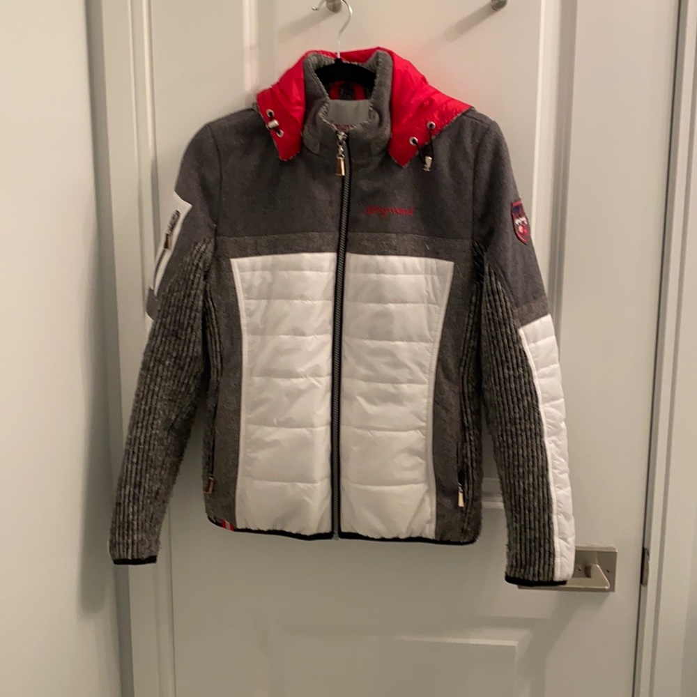 Almgwand winter jacket “Nordspitze” white/gray, size 38 *brandnew*